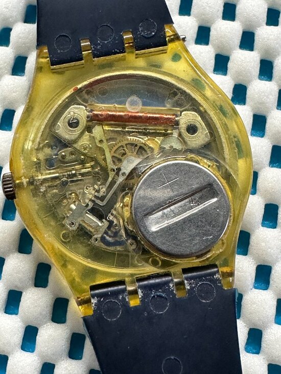Swatch Watch Blu Lui GK400 Vintage 1992